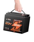 LiTime 12V 50Ah LiFePO4 Battery Bluetooth Low-Temp Protection Buit in 50A BMS, Deep Cycle Lithium Iron Phosphate Battery Perfect for Trolling Motors, Yacht, Marine, Boat, Fishing Finder