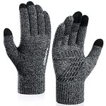 coskefy Winter Knit Gloves Touchscreen Gloves Thermal Wool Lined Texting Gloves Running Gloves for Men Women