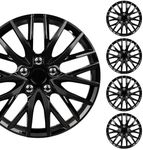 BDK (4-Pack) Premium Black Hubcaps 