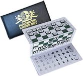 WE Games Mini Chess Set – 6 inch Foldable Pocket Chess Set, Flat Magnetic Chess Pieces, Portable and Travel Chess Set for Adults, Golden Logo