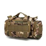 FAMI Utility 3P Military Tactical Duffle Waist Bags Tactical MOLLE Assault Backpack Multifunction Pockets Small EDC for Camping Hiking Trekking Riding (CP)