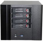 4 Bay NAS Case, 4 x 2.5/3.5 Tray. Compatible ITX MB Flex PSU. with Front USB 3.0 12cm Chassis Fan Hot Swap Backplane. Network Attached Storage.