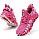 FRSHANIAH Women Athletic Shoes Walking Running Shoes Non-Slip Fashion Sneakers, Pink, 9