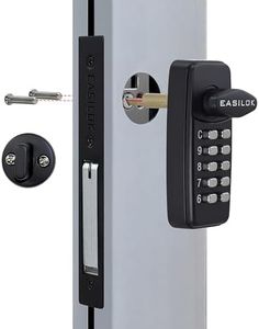 Xiang's Storefront Door Lock, Commercial Door Locks Keyless Mechanical Mortise, 5-Min DIY Install for Standard Aluminum Glass Doors, 31/32" Backset, Black, Deadbolt