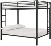 DHP Sidney Full over Full Metal Bunk Bed, Black