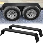 Garvee Dual Tandem Axle Trailer Fenders, Heavy Duty Plate Steel Fenders for 13"-15" Wheels- 2Pcs,Black