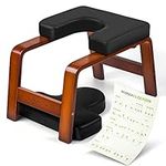 BODY RHYTHM Yoga Headstand Bench, Yoga Inversion Chair, Headstand Trainer for Relieve Stress, Improve Sleep & Digestion and Strength Training, Ideal for Home Workout, Fitness and Gym (Chocolate Black)