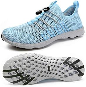 DLGJPA Women's Quick Drying Water Shoes for Beach or Water Sports Lightweight Slip On Walking Shoes