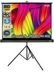 Inlight Cineview 7 x 4 Feet Tripod Projector Screen Full HD 1080P UHD-3D-4K Technology 92 Inch Diagonal 16:9 Aspect Ratio Comes with Stand(White)