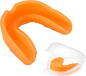 BAERFIT Mouth Guard for Sports Mouth Guard for Karate, Kids, Boxing, Basketball, Taekwando Shield For Mouth, Braces, Aligners, TMJ Mouth Guard For Dental Issues (Orange)