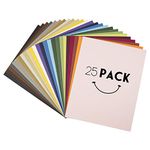 Golden State Art, Multicolor Uncut Mats - for Photos, Pictures, Frames - Acid-Free, White-core, 25 Pack, 16x20