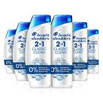 Head & Shoulders Classic Clean Anti-Dandruff 2-in-1 Shampoo, Six-Pack,6 x 250 ml, Clinically Proven Deep Clean, UK number 1 Shampoo