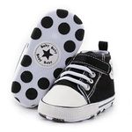 MYGGPP Baby Boys Sneakers Shoes First Walking Shoes Walkers Anti-Slip Prewalkers 12-18 Months Black