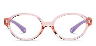 Hooper By Lenskart For Kids Age 2-5 yrs| Pink Zero Power Bluecut & Antiglare Computer Eyeglasses For Eye Protection And Strain | Full Rim Oval | HP E15971S