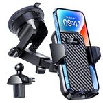 VANMASS Pro 2024 Upgraded Car Phone Holder【Rotate Lock & Super Strongest Suction】Mobile Phone Mount Dashboard Windscreen Vent Universal Handsfree Cradle Bracket Van for iPhone 15 14 13 Pro Max Samsung