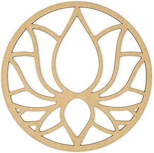 CONTRAXT Lotus Flower Decoration Wall Decoration Wood Lotus Flower Decoration Wall Decoration Lotus Flower Picture Decoration Wall Wood Vintage Garden Decoration Meditation Accessories 3D Mandala Wall Picture Non-Metal (Lotus Flower, MDF)