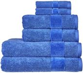 Christy Prism 6 Piece Towel Set in Blue Velvet 100% Turkish Cotton - Super Soft & Quick Dry - Machine Washable - 550GSM - 2 Bath, 2 Hand & 2 Face Towels