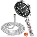 Shower Head with Hose 1.8M, YEAUPE Filter Shower Head for Hard Water,Shower Head High Pressure for Low Water Pressure, Water Softener Showerheads,Power Square Shower Hose and Head,Pure Shower Head