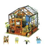 Rolife DIY Miniature House Kits for Adults Greenhouse Dolls House Craft Kits For Adults Model Kits for Adults to Build Birthday Gift for Women and Girls (Cathy's Flower House)