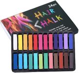Hair Chalk, 24 Colors Set Non-Toxic Temporary Hair Color Chalk Dye Soft Pastels for Women and Girls Hair