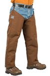 Brush Buster, Briar Proof Chaps, Unlined, Made in U.S.A. (Medium - Thigh 26/Inseam 30) Brown