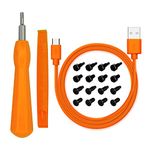 CYJJZQ Replacement Ring Doorbell Screwdriver + 20Pcs Doorbell Screws & Charger Charging Cable Cord for Video Doorbell, Video Doorbell 2 3 and Pro & Elite Ring Doorbell Security Screw (Orange)