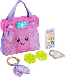 Fisher-Price Baby & Toddler Toy Laugh & Learn Going Places Learning Purse Interactive Bag & 4 Accessories for Ages 6+ Months