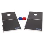 Game Point Portable 4’x2’ Black Cornhole Outdoor Game Set with Carrying Case and Bean Bags for Adults and Kids