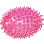 Woofy Dogs Squeaky chew Toys for Aggressive chewers | Dental Cleaning Non-Toxic Soft Natural Rubber Toy | Cute Crystal and Spiked Toy for Puppy & Dog (Rugby Ball Shape)