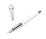 Staedtler Premium Resina white barrel Fountain pen with broad nib