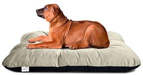 Pet's BFF Rectangular Reversible Bed for Dog & Cat Medium Size, Washable Velvet, 60 x 70 Cm, Black + Cream