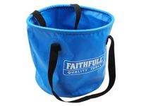 Faithfull FAI12LBUCKET Waterproof Collapsible Bucket - 12L, 240 x 250mm, Blue