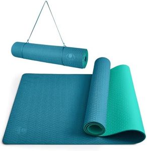 IUGA Yoga Mat Non Slip Textured Surface, Reversible Dual Color, Eco Friendly Yoga Mat with Carrying Strap, Thick Exercise & Workout Mat for Yoga, Pilates and Fitness (72"x 24"x 6mm )