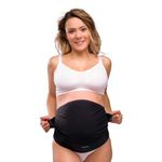Carriwell Women Supportive Adjustable Pregnancy Belt, Comfortable Maternity Belt with Underbelly Support, Relieves Back Pain During Pregnancy, Breathable[Black][Large/Xtra Large]