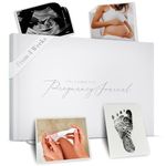 Pregnancy Journal and Planner Gift - Luxury Pregnancy Book for Expecting New Mums - Includes Calendar, Scrapbook, Checklist, Organizer and Memory Book (Silver)