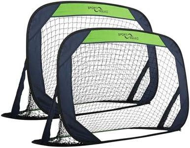 Sport Squad Portable Soccer Goal Net Set - Set of Two 4' Pop Up Training Soccer Goals with Compact Carrying Case - Easy Assembly and Compact Storage - Great for Kids and Adults