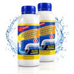 Powerful Drain & Sink Cleaner Liquid for Kitchen & Bathroom Drains | Fast-Acting Drain Maintenance Formula | Helps Remove Organic Build-Up, Grease Residue & Unpleasant Odours | 2 x 200ml
