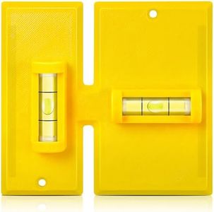 Labor Saving Devices for Old Work Box, Outlet Template, Low Voltage Tools for 1 Gang/2 Gang Metal Boxes, Non Metallic Electrical Extender, Wall Box Template and Level(1 Pack,Yellow)