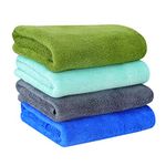 Yellow Weaves Super Soft Microfiber Hand Towels, Gym & Workout Towels 400 GSM, Set of 4, Multicolour