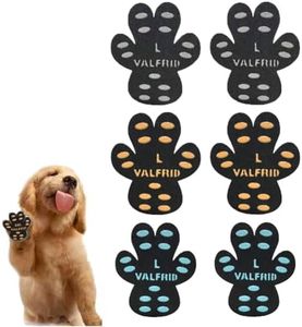 VALFRID Dog Paw Pads Anti-Slip Paw Protector,15 Sets-60 Pads Keeps Dogs from Slipping On Hardwood Floors,Traction Control Non-Skid Stronger Adhesive for Senior Dogs and Weak Paws Multicolor L