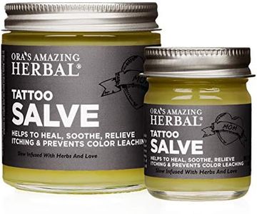 Ora's Amazing Herbal Tattoo Salve, Tattoo Aftercare, Natural Tattoo Aftercare Treatment Salve, No Paraben, No Lanolin, Natural Tattoo Care Ointment, Tattoo Lotion, Cream, Moisturizer, Made in The USA