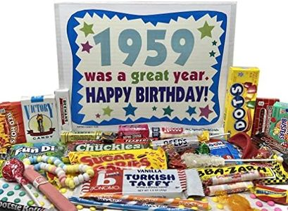 RETRO CANDY YUM ~ 1959 66th Birthday Gift Ideas Candy Assortment from Childhood - 66 Years Old Birthday Gifts for Men and Women Born 1959