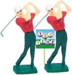 Cakesupplyshop Celebrations Male Golfer Figurine Cake Decoration Topper -2pack