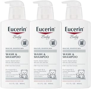 Eucerin Baby Wash & Shampoo - 2 in 1 Tear Free Formula, Hypoallergenic & Fragrance Free, Nourish and Soothe Sensitive Skin - 13.5 fl. oz. Pump Bottle (Pack of 3)