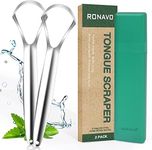 RONAVO Tongue Scraper (2 Pack), Cur