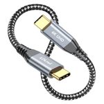 Short USB C to USB C Data Cable 1ft, 20Gbps USB 3.2 Gen 2x2 Cable w/UHD 4K 60Hz Video Output, 5A Power Deliver, High Speed USB-C Data Sync Cable for MacBook Pro, Galaxy S21, External SSD, and More