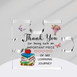 Teacher Appreciation Gifts 3.9x3.9 Inch Acrylic Plaque Teacher's Day Christmas Birthday Gifts for Teacher Best Teacher Gifts