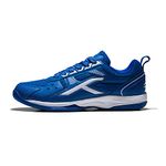 HUNDRED Raze Badminton Shoes(Non Marking)|Also Perfect For Squash,Table Tennis,Volleyball,Basketball&Indoor Sports|Lightweight&Durable|X-Cushion,Active Grip Sole,Toe Assist(Blue:White,9Uk)Unisex-adult