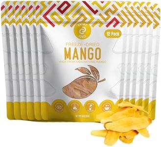 Crispy Craze Freeze Dried Mango (24 Snack Sized Bags, 0.52 oz Each), Sliced Mango Fruit Crisps, Non GMO, Healthy Snack, No Added Sugar & Additives, 100% Natural, Allergen Free, School Safe
