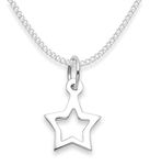 Heather Needham Sterling Silver Star Necklace on 16" Silver chain - SIZE: 10mm X 11mm Gift Boxed 8101/16